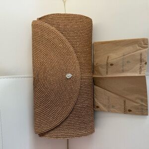 Helen Kaminski Brown Woven Clutch